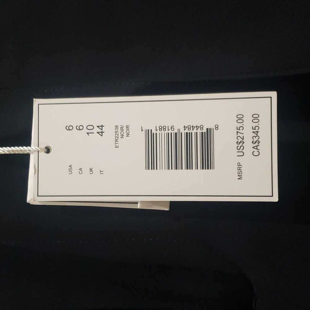 Nwt Elie Tahari size 6 black wide legs pants - Picture 10 of 14